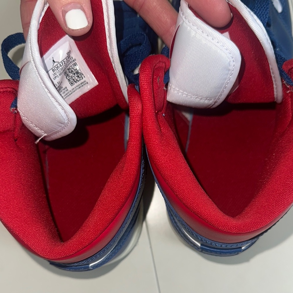 Nike Air Jordan High-Tops - Navy, Red, White - Picture 7 of 9